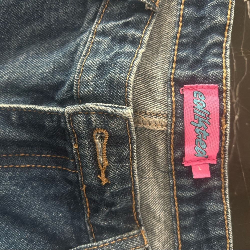 NWOT Edikted Blue Jean Shorts with Classic Denim Texture